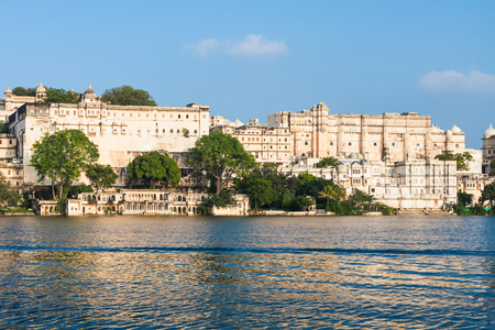 Udaipur City Palace in Rajasthan is one of the major tourist attractions in Indiaの写真素材