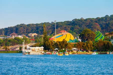 Xuan Huong Lake in Dalat city in Vietnamの写真素材