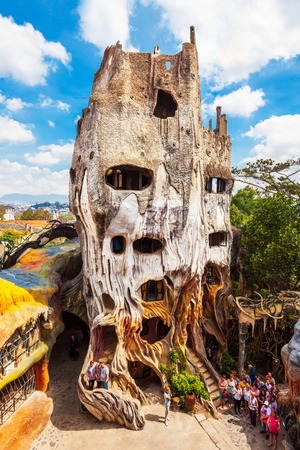 DALAT, VIETNAM - MARCH 13, 2018: Hang Nga guesthouse or Crazy House is an unconventional fairy tale building in Dalat in Vietnamのeditorial素材
