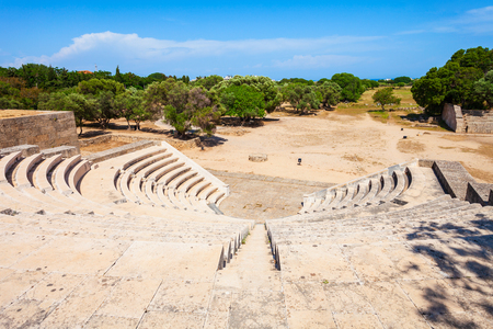 Acropolis Ancient Stadium in the Rhodes city in Rhodes island in Greeceの写真素材