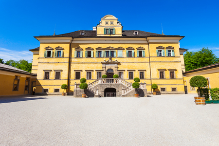Hellbrunn Palace or Schloss Hellbrunn in Salzburg, Austria. Hellbrunn Palace is an early Baroque...
