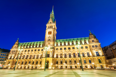 Hamburg City Hall or Hamburger Rathaus is the seat of local government of Hamburg, Germanyのeditorial素材
