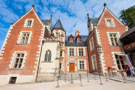 Chateau du Clos Luce is a large castle in Amboise city, Loire Valley in Franceのeditorial素材