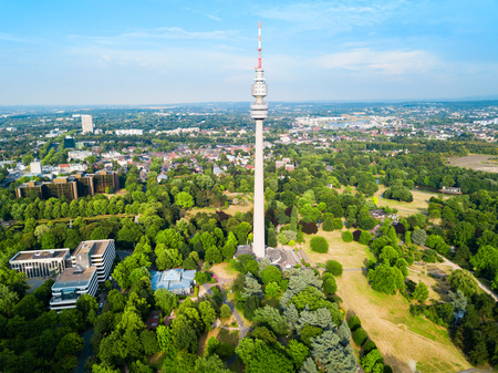 Florianturm or Florian Tower telecommunications tower and Westfalenpark in Dortmund, Germany