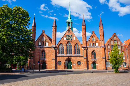 Hospital of the Holy Spirit is one of the oldest social institutions of Lubeck city in Germanyのeditorial素材