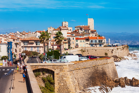 ANTIBES, FRANCE - SEPTEMBER 25, 2018: Picasso Museum or Musee Picasso in Antibes city, French Riviera or Cote d'Azur in Franceのeditorial素材