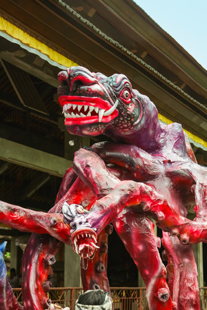 UBUD, BALI - MARCH 04, 2011: Ogoh-ogoh statues at the Ngrupuk parade in Bali island in Indonesiaのeditorial素材