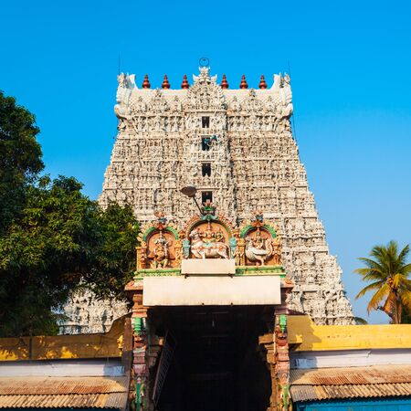 Thanumalayan or Sthanumalayan Temple is an important Hindu temple in Suchindram near Kanyakumari in Tamil Nadu, Indiaの写真素材