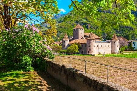 Maretsch Castle or Castel Mareccio is a medieval fort in the historic center of Bolzano in South Tyrol, northern Italyのeditorial素材