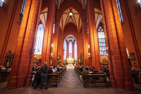 Saint Bartholomew Frankfurt Cathedral interior, located in the centre of Frankfurt am Main, Germany