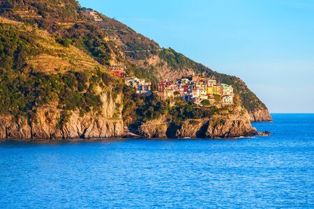 Manarola is a small town in Cinque Terre national park, La Spezia province in Liguria Region,...