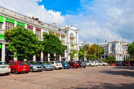 NEW DELHI, INDIA - SEPTEMBER 26, 2019: Connaught Place or CP is one of the largest financial, commercial and business centres in New Delhi, India.のeditorial素材