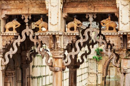 Raniji ki Baori or Queens stepwell is a noted stepwell situated in Bundi town in Rajasthan state in Indiaの写真素材