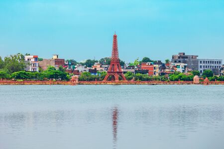 Kishore Sagar lake in Kota city in Rajasthan state of Indiaの写真素材