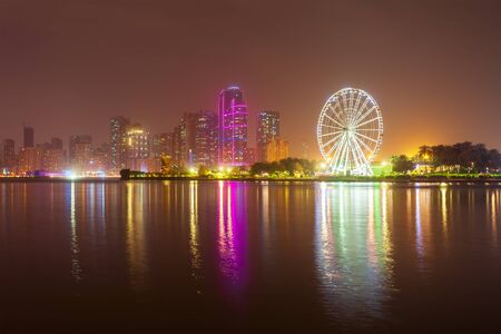 Sharjah city centre skyline in United Arab Emirates or UAEの写真素材