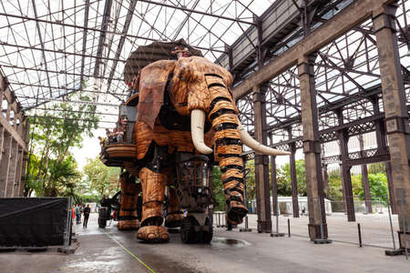 NANTES, FRANCE - SEPTEMBER 16, 2018: Machines of the Isle of Nantes is a artistic, touristic and cultural project based in Nantes, Franceのeditorial素材