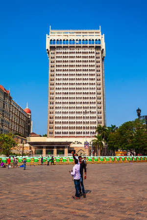 MUMBAI, INDIA - FEBRUARY 21, 2014: Taj Mahal Palace Hotel is a five star luxury hotel in Mumbai city, Maharashtra state of Indiaのeditorial素材