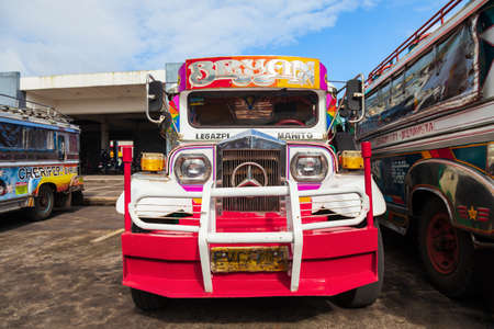 MANILA, PHILIPPINES - FEBRUARY 26, 2013: Jeepneys are popular public transport in the Philippines, they made from old US military jeepsのeditorial素材