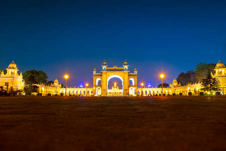 Mysore Palace is a historical palace and a royal residence at Mysore in Indiaのeditorial素材