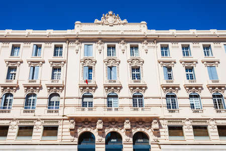 Old Town Hall at the Place General de Gaulle square in Antibes city, French Riviera or Cote d'Azur in Franceのeditorial素材