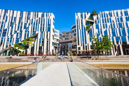 DUSSELDORF, GERMANY - JULY 01, 2018: Apple Store building in Dusseldorf city in Germany