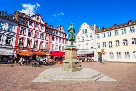 KOBLENZ, GERMANY - JUNE 27, 2018: Jesuit square or jesuitenplatz in Koblenz old town in Germanyのeditorial素材