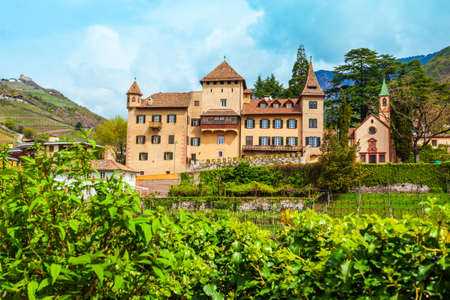 Maretsch Castle or Castel Mareccio is a medieval fort in the historic center of Bolzano in South Tyrol, northern Italyのeditorial素材