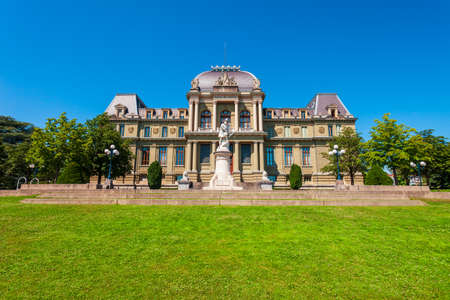 The Palace of Justice in the Esplanade of Montbenon park area in Lausanne city in Switzerlandのeditorial素材