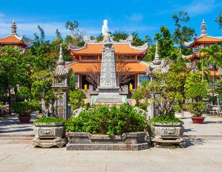 Long Son Pagoda or Chua Long Son is a Buddhist temple in the city of Nha Trang in south Vietnamの写真素材