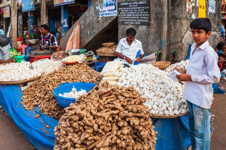 GOA, INDIA - APRIL 06, 2012: Fruts and vegetables at the local market in India