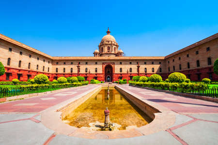 Ministry of Finance and Ministry of Home Affairs building at Rajpath in New Delhi, Indiaのeditorial素材