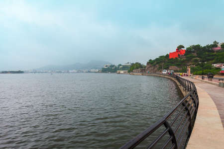 Anasagar Lake in Ajmer. Ajmer is one of the oldest cities in Rajasthan state of India.の写真素材