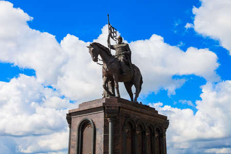 Monument to Grand Prince Vladimir And Saint Fedor in Vladimir city, Golden Ring of Russiaの写真素材