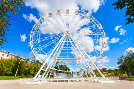 Ferris wheel in the Ivanovo city centre, Golden Ring of Russiaのeditorial素材