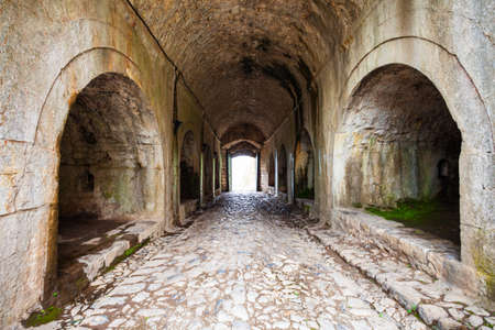 Rozafa Castle Museum is a ruined medieval fortress and castle in Shkoder city in northwestern Albaniaのeditorial素材