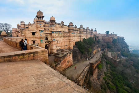 Gwalior Fort or Gwalior Qila is a hill fort in Gwalior city in Madhya Pradesh state, central Indiaのeditorial素材