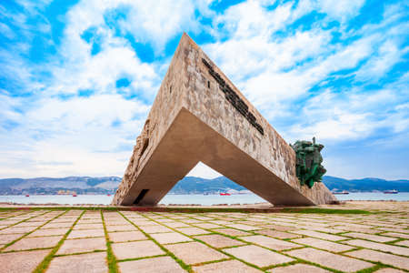 Novorossiysk, Russia - October 02, 2020: Malaya Zemlja or Small Land Memorial Complex in Novorossiysk city. Novorossiysk is the main port on the Black Sea in Krasnodar Krai, Russia.のeditorial素材