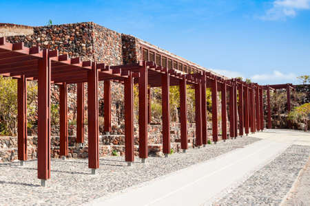 Akrotiri Archaeological Site Museum near Fira, Santorini island in Greeceのeditorial素材