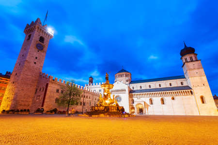 Trento Cathedral or Duomo di Trento is a Roman Catholic cathedral in Trento city in Trentino Alto Adige in Italyの写真素材
