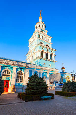 The Cathedral of the Assumption of the Virgin or Dormition Cathedral is the Russian Orthodox Church in Tashkent, Uzbekistanの写真素材