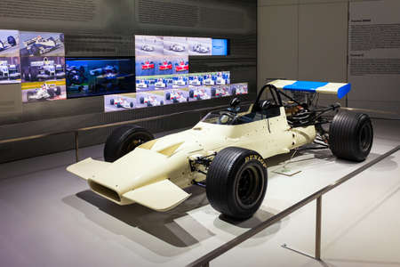Munich, Germany - July 08, 2021: BMW Formula car at BMW Museum interior, it is an automobile museum...