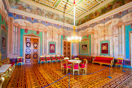 Munich, Germany - July 07, 2021: Munich Residence Museum interior. Munchen Residenz is the former royal palace in Munich, Germany.のeditorial素材