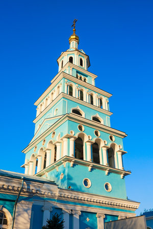 The Cathedral of the Assumption of the Virgin or Dormition Cathedral is the Russian Orthodox Church in Tashkent, Uzbekistanの写真素材