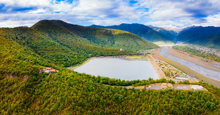Beauty lake in Kakheti. Kakheti is a region in eastern Georgia with Telavi as its capital.の写真素材