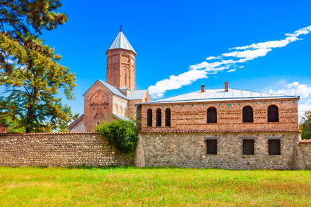 Akhali Shuamta or New Shuamta Monastery complex in Kakheti. Kakheti is a region in eastern Georgia with Telavi as its capital.の写真素材