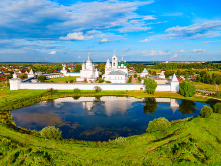 Nikitsky Monastery in Pereslavl Zalessky or Pereslavl-Zalessky aerial panoramic view, Golden Ring of Russiaの写真素材