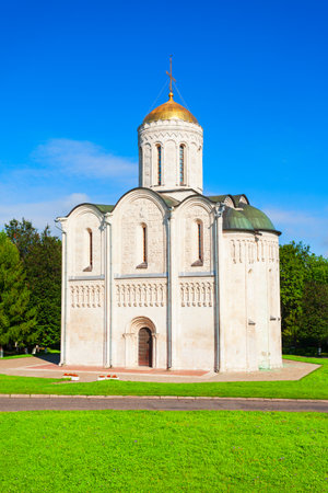 Saint Demetrius Cathedral in Vladimir city, Golden Ring of Russiaの写真素材
