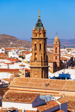 Saint Sebastian Parish Church in Antequera. Antequera is a city in the province of Malaga, the community of Andalusia in Spain.の写真素材