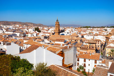 Saint Sebastian Parish Church in Antequera. Antequera is a city in the province of Malaga, the community of Andalusia in Spain.の写真素材
