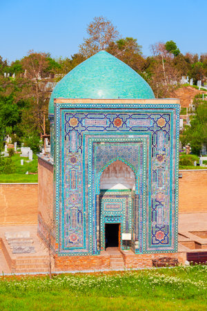 Shah-i-Zinda or Shah i Zinda is a mausoleum in the Samarkand city, Uzbekistanの写真素材